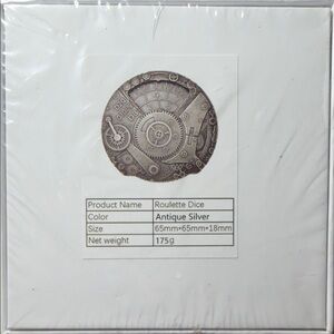 New!!! Antique Silver Roulette Dice- dungeons and dragons and other RPG games